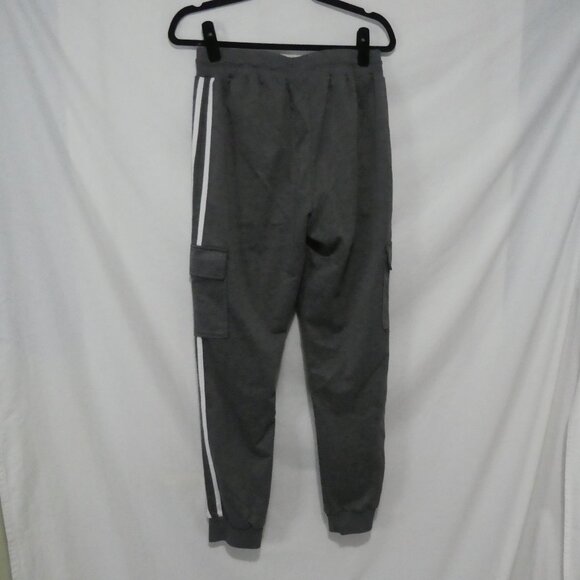 MANFINITY | medium | Grey Cargo Joggers | White Stripe Sides - Picture 2 of 16